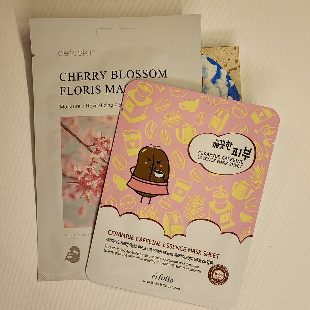 Esfolio Pure Skin Ceramide Caffeine Essence & Detoskin Cherry Blossom Floris Duo